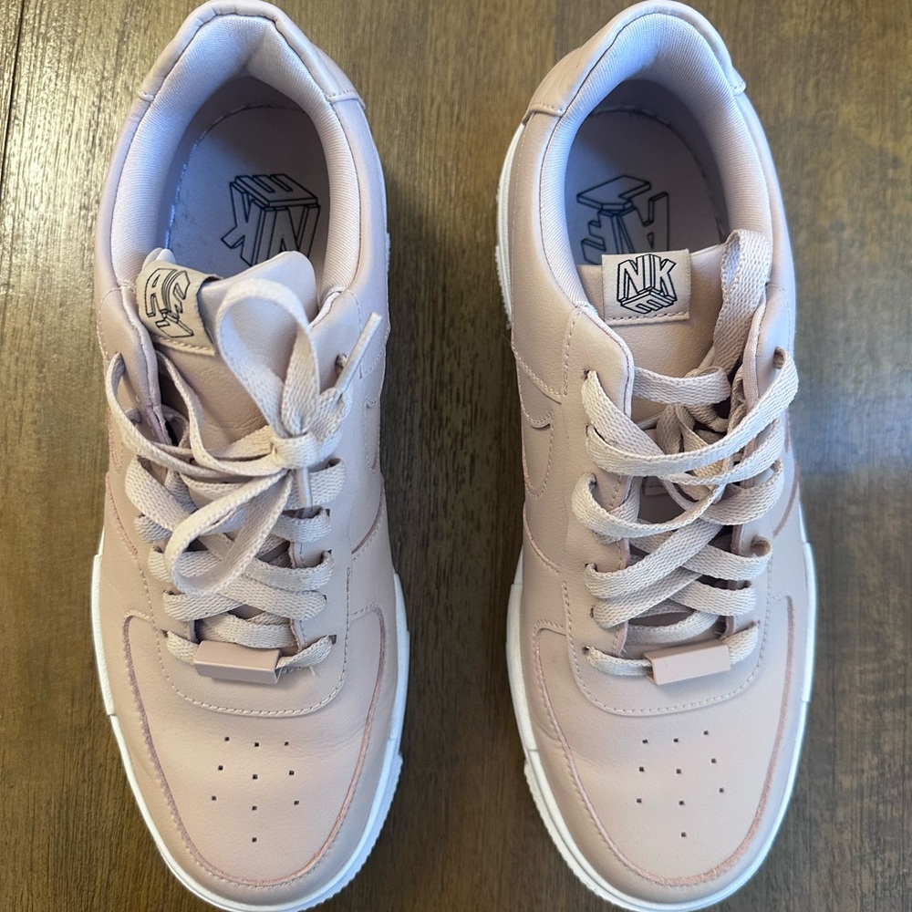 Nude tone White Soles Nike Airforce